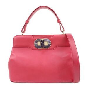 Bvlgari Isabella Rossellini Leather Pink Leather Handbag